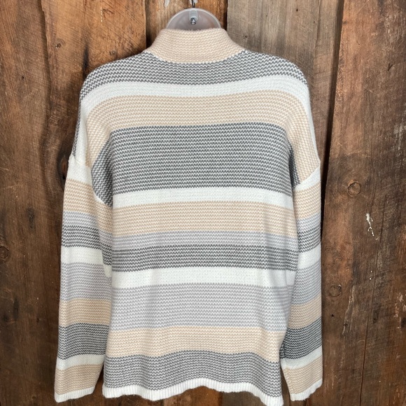 Verve Ami Mock Striped Turtleneck Sweater - size medium - Picture 2 of 8